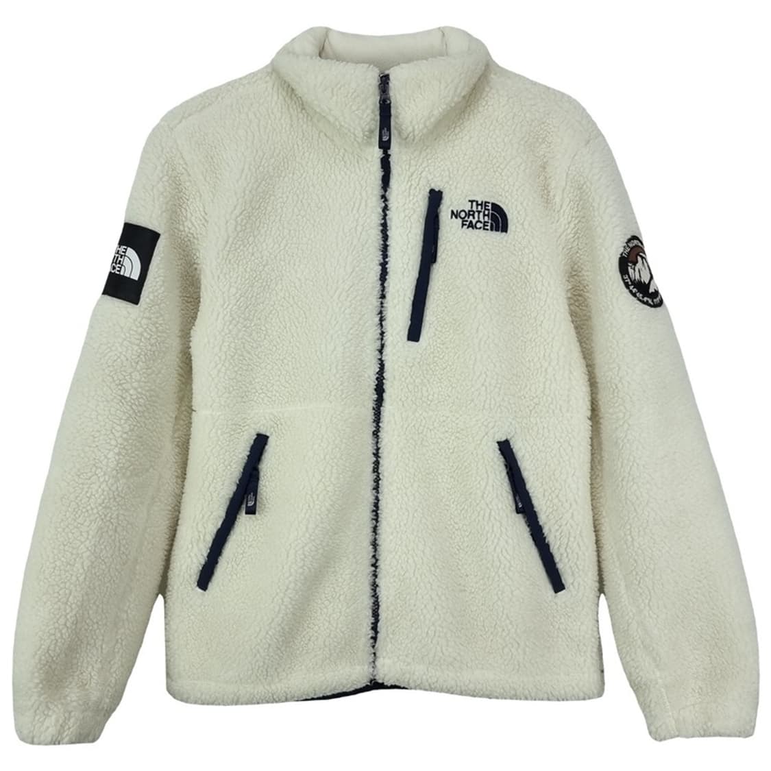 [노스페이스] 로고 자수 쉐르파 뽀글이 후리스 자켓 아이보리 M19808 상품이미지2