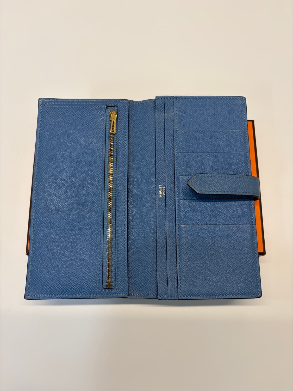에르메스 베안 장지갑 아주르 금장 C각인 상품이미지7