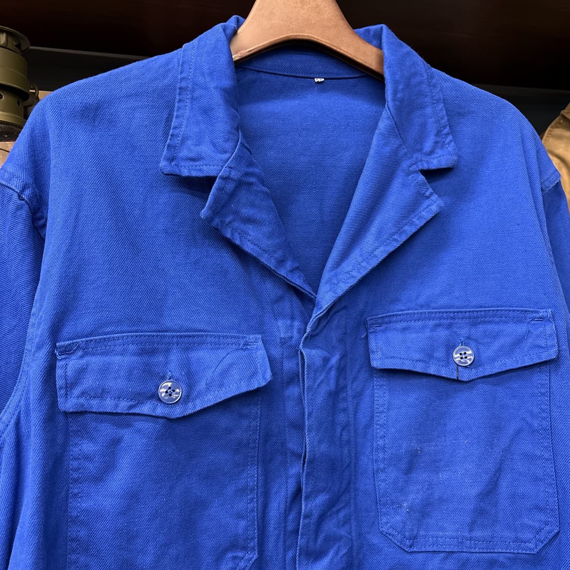 70s 노치드라펠 코튼트윌 프렌치 워크자켓 패치포켓 N709 상품이미지5