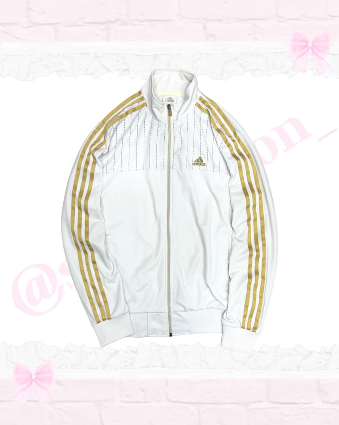 아디다스 화이트골드 스트라이프 져지 상품이미지1