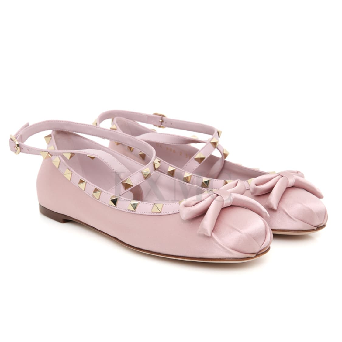 발렌티노 락스터드 새틴 발레리나 플랫 슈즈 4W2S0HB6 상품이미지3