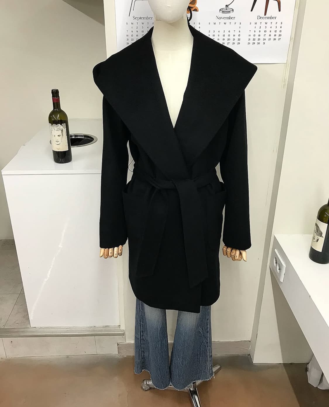 막스마라 카멜울 후드 벨티드 코트 상품이미지7