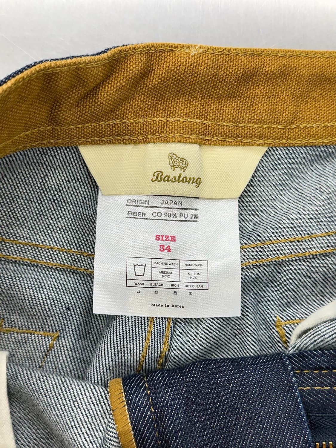 바스통 인디고 데님 702 커스텀 핏 재팬 머티리얼 데님 팬츠 상품이미지7