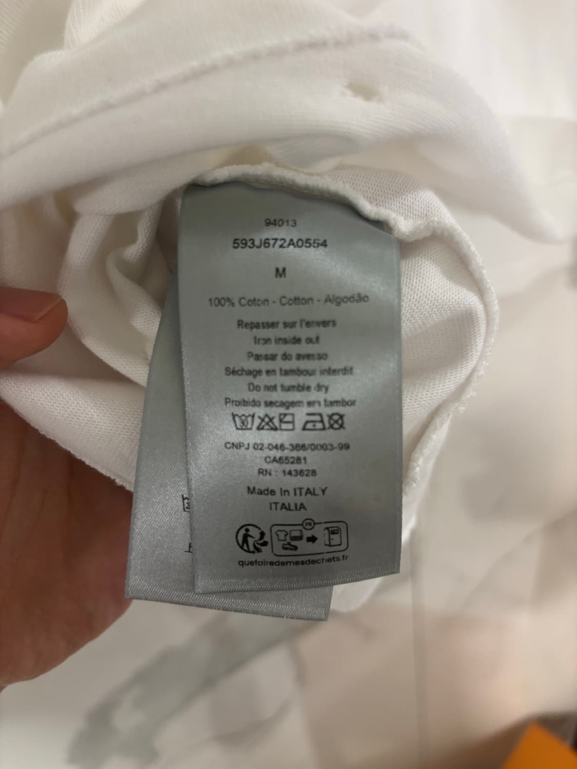 디올 은방울꽃 데미지 티셔츠 상품이미지5