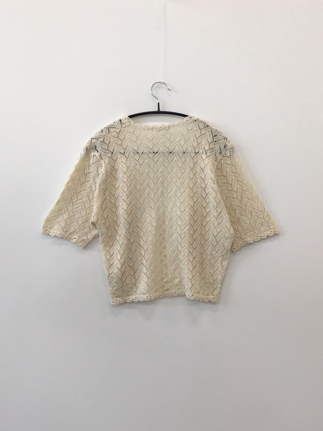 Jpn Modern Ivory Crochet Knit Bolero 상품이미지4