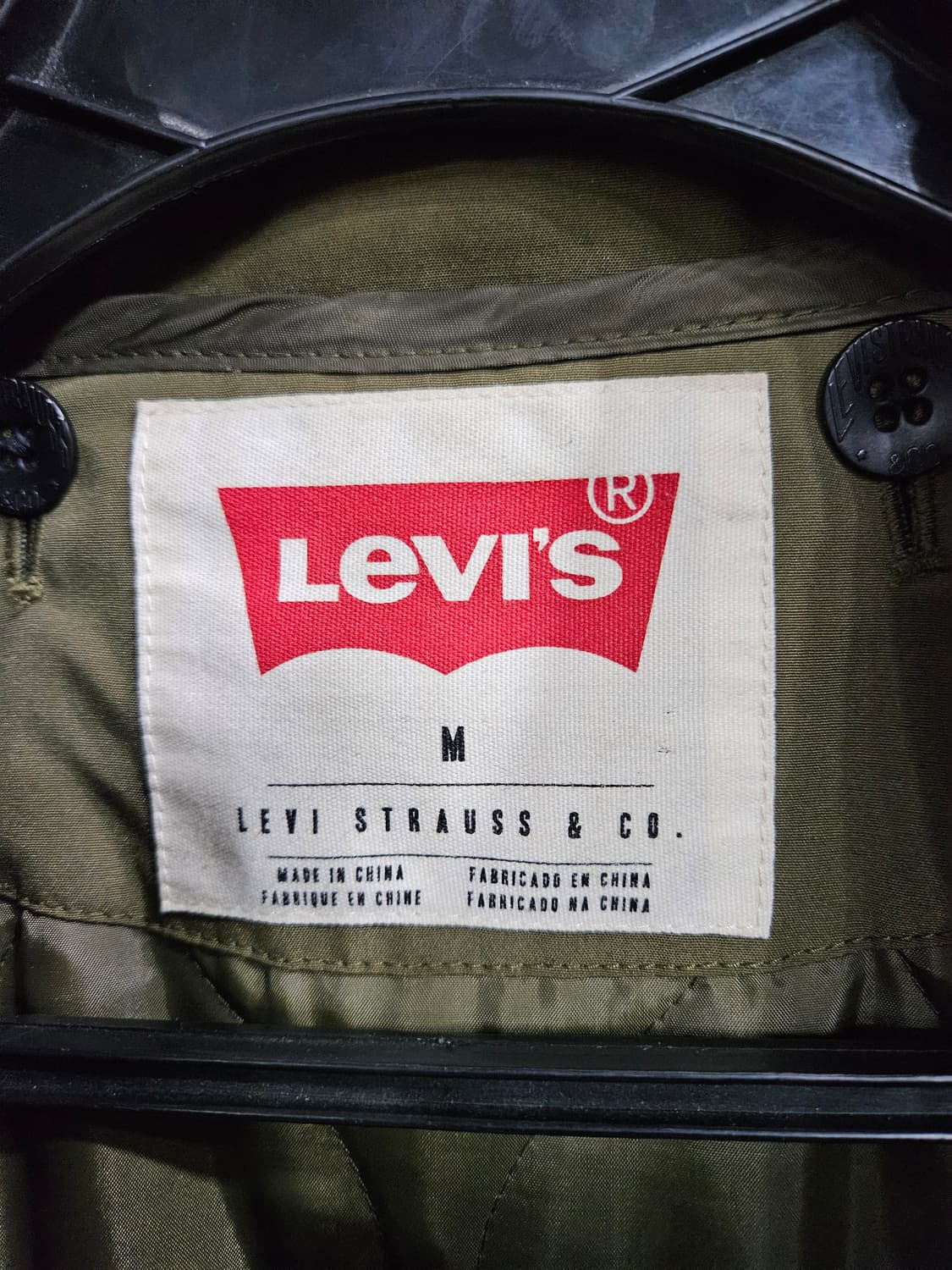 리바이스 카키 남성 슬림핏 95 패딩자켓  상품이미지3