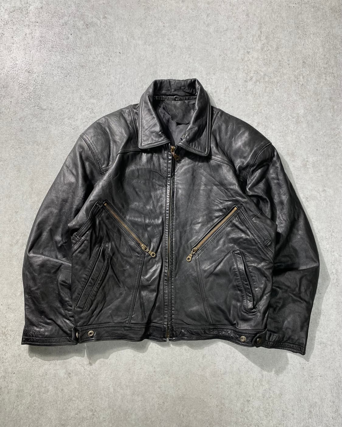 [S] 90s Vintage 빈티지 양가죽 크롭 레더 자켓 상품이미지1