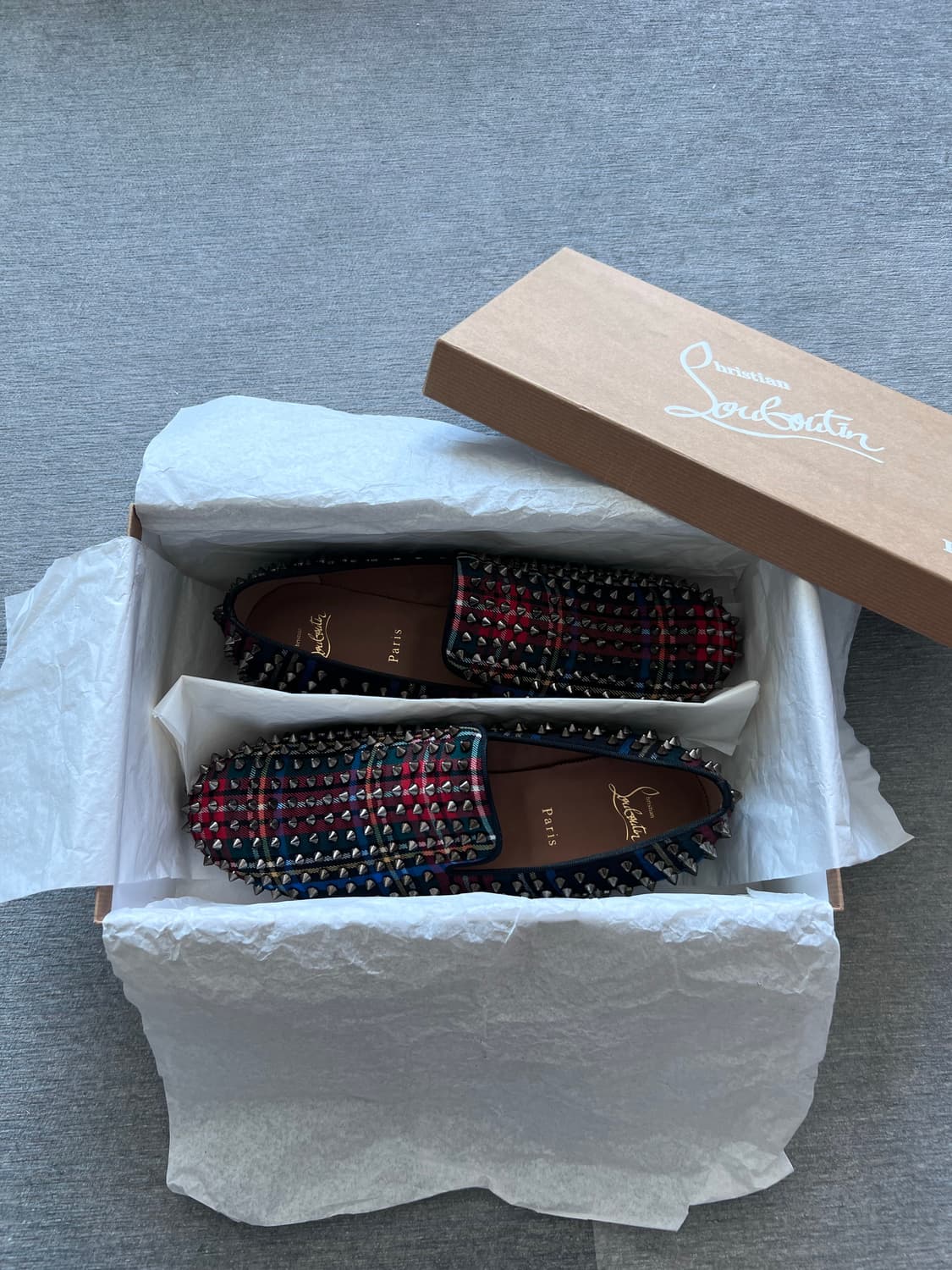 [42] 새상품 크리스찬루부탱 타탄체크 롤러보이 상품이미지5