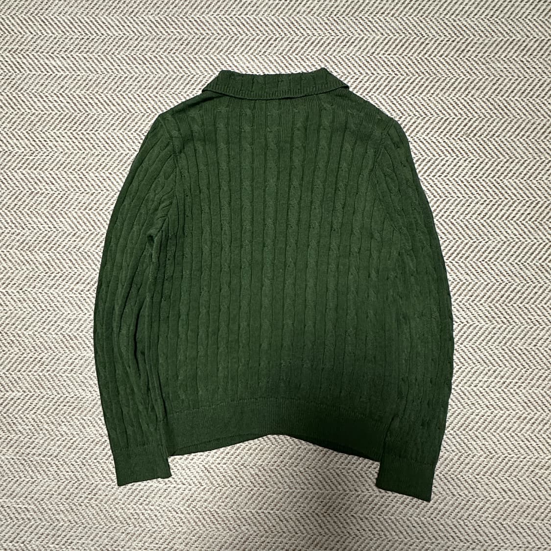 NON NON knit sweater cardigan green 상품이미지2