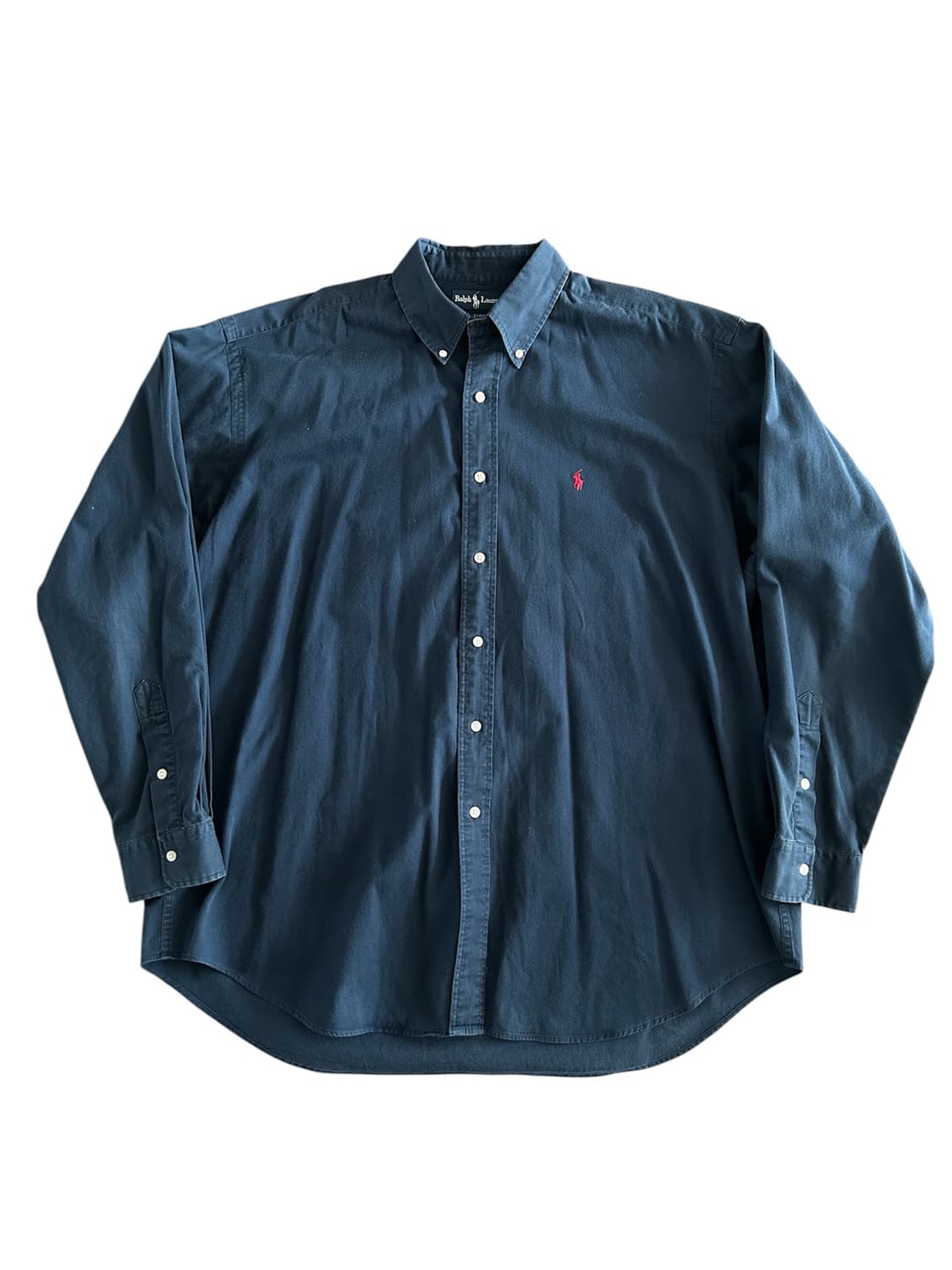 [XL] 폴로 페이디드 코튼 셔츠 네이비 상품이미지1