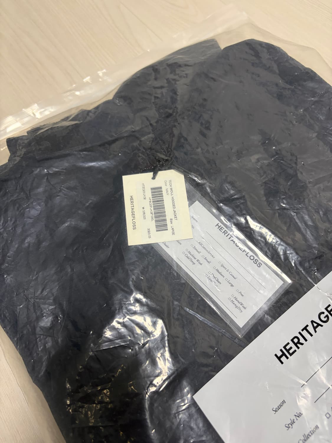 [L] 헤리티지플로스 TECH WOOL HOODED JACKET 팝니다 상품이미지8