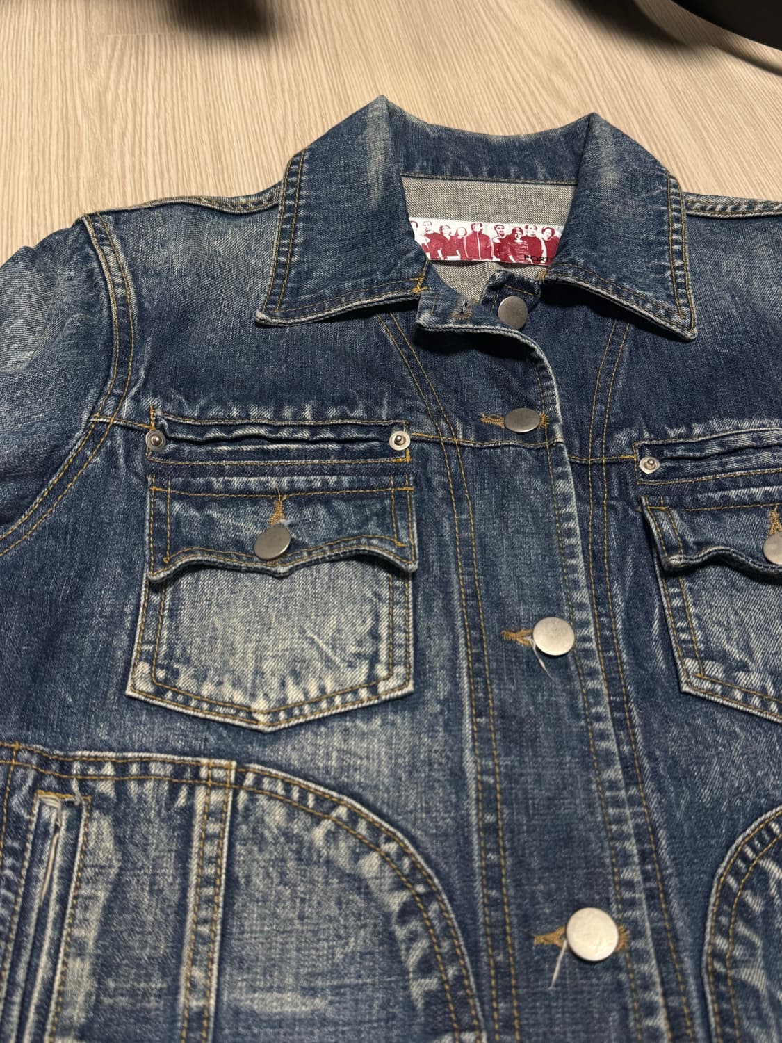 빈티지 워싱 데님 자켓 상품이미지2