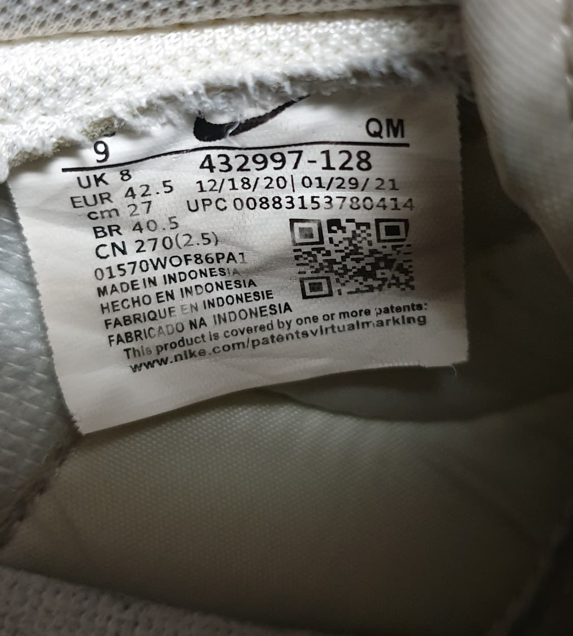 나이키 킬샷2 레더 스니커즈 화이트 (270) 상품이미지6