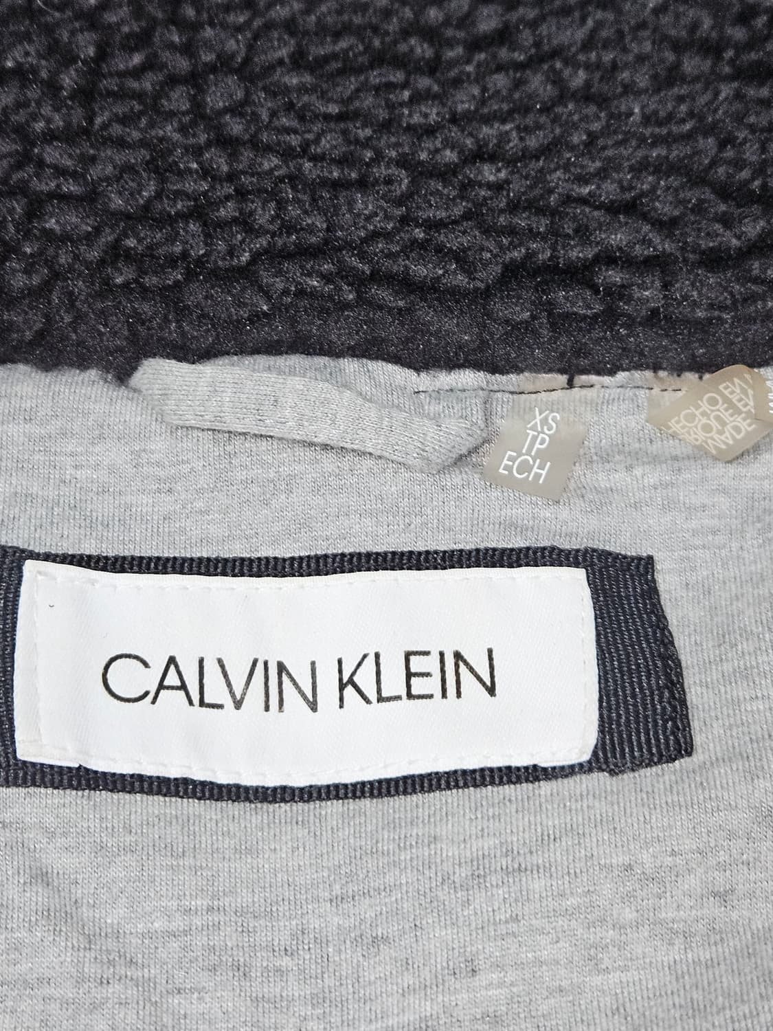 켈빈클라인 CK 하이넥 부클 후리스 플리스 쉐르파 자켓 XS 오버핏 상품이미지4