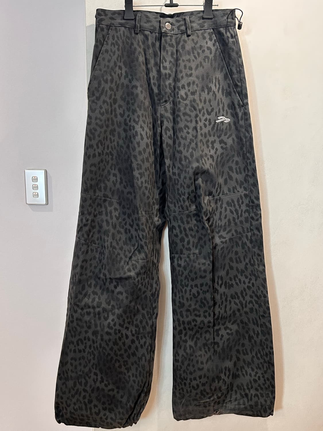 탄산마그네슘 코튼 와이드팬츠 레오파드 그레이 size1 상품이미지2