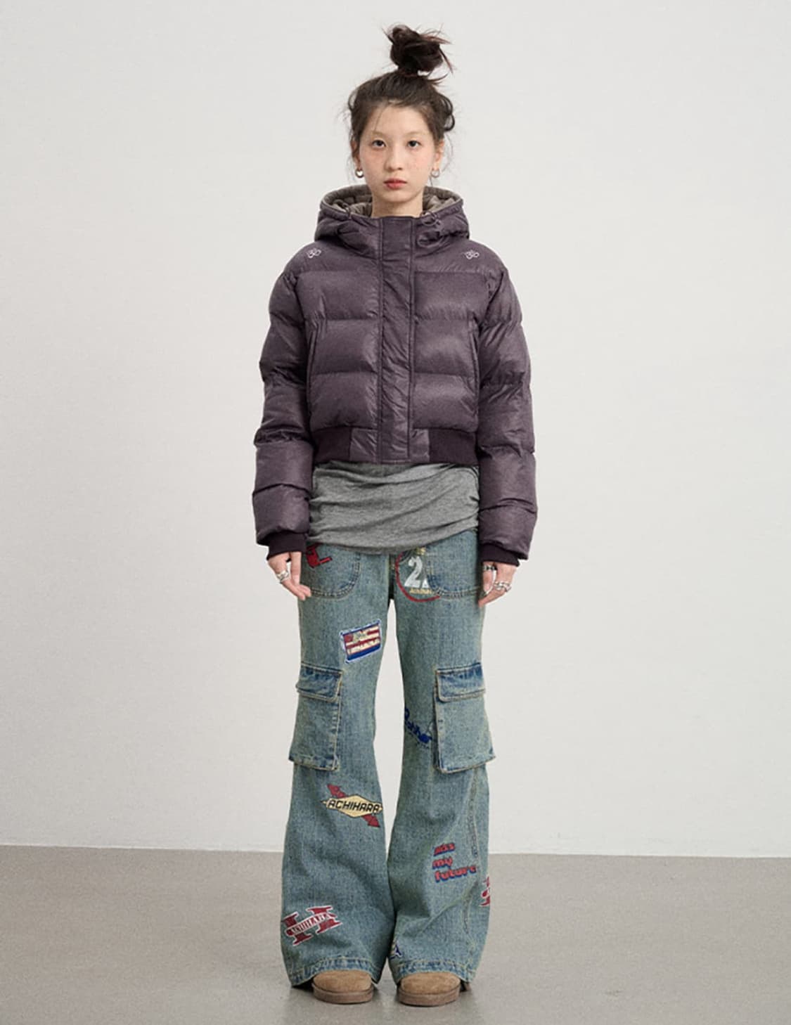 아키하라 테스트매커니즘 퍼플 패딩 M 상품이미지2