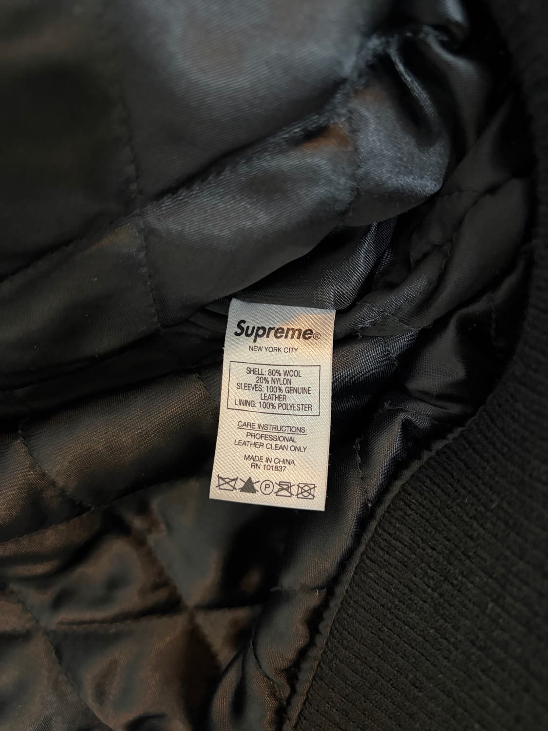 Supreme 18AW 모션로고 바시티자켓 상품이미지5