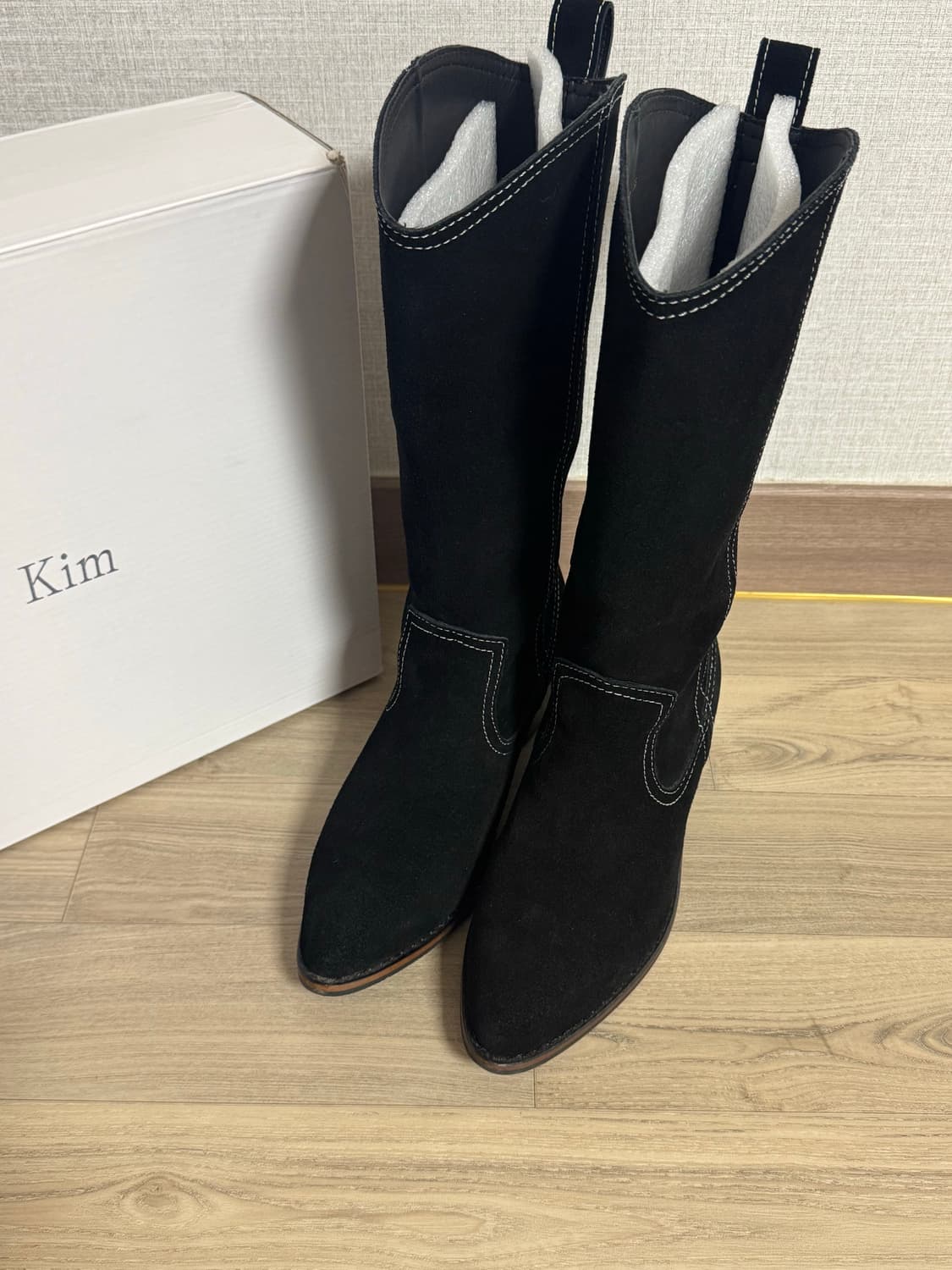 마뗑킴 블랙 스웨이드 웨스턴부츠 235 상품이미지2