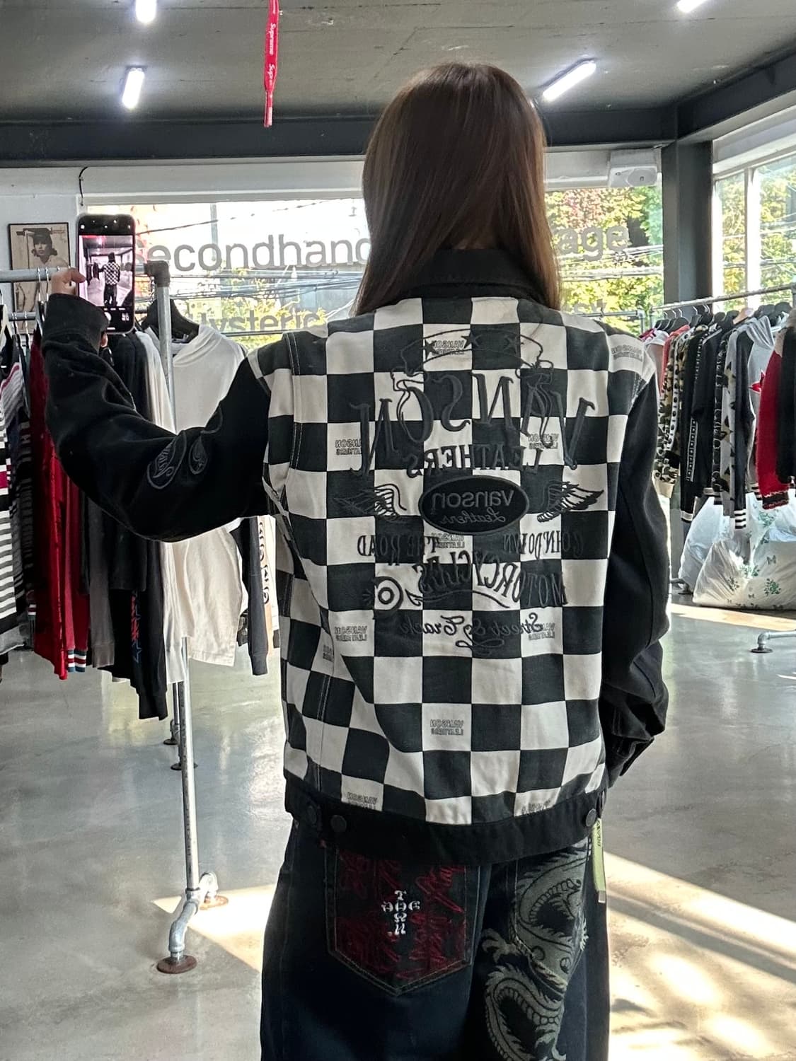 벤슨 Motorcycles 스타 윙 체크패턴 자켓 상품이미지2