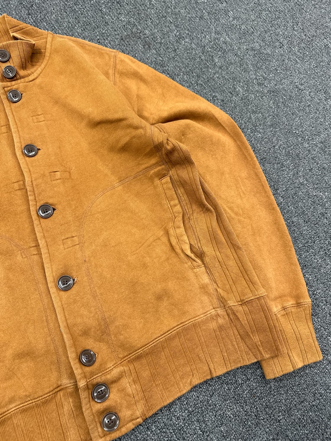 S) Global Work 브라운 스웻 버튼 자켓 상품이미지5