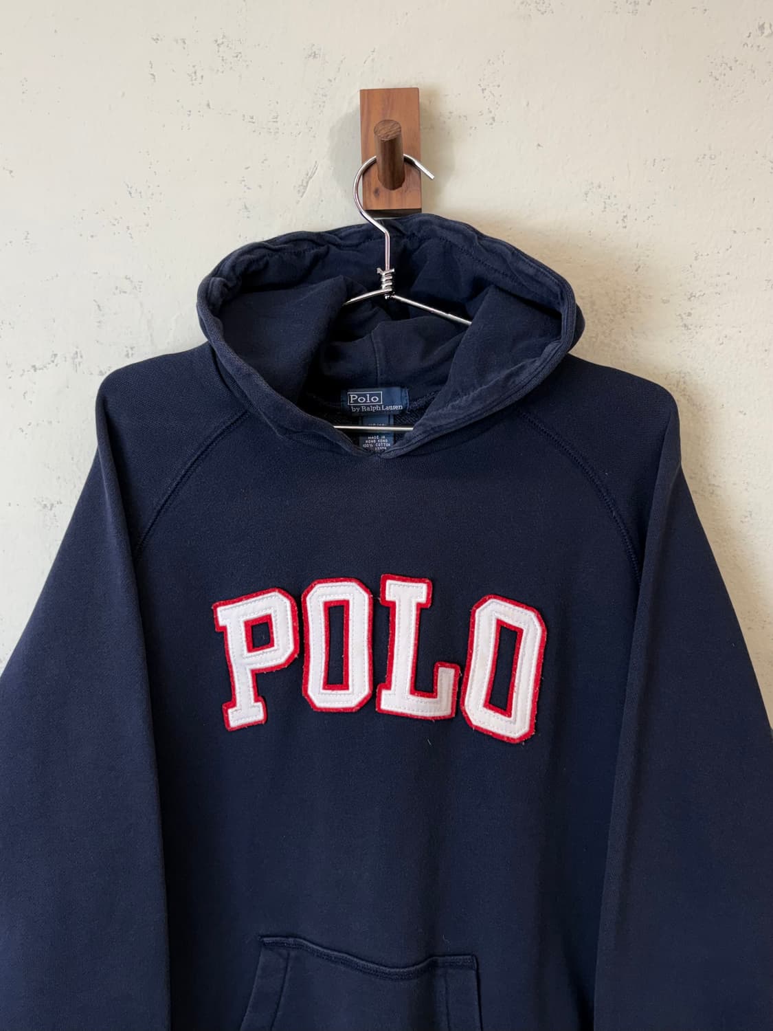 폴로랄프로렌 빈티지 보이즈 스펠 로고 후드티 네이비 상품이미지4