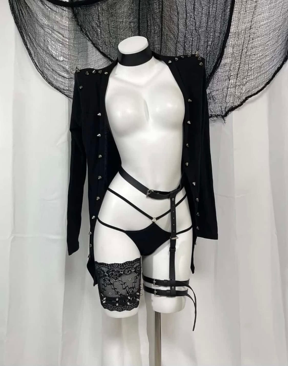 Punk stud knit cardigan 상품이미지1