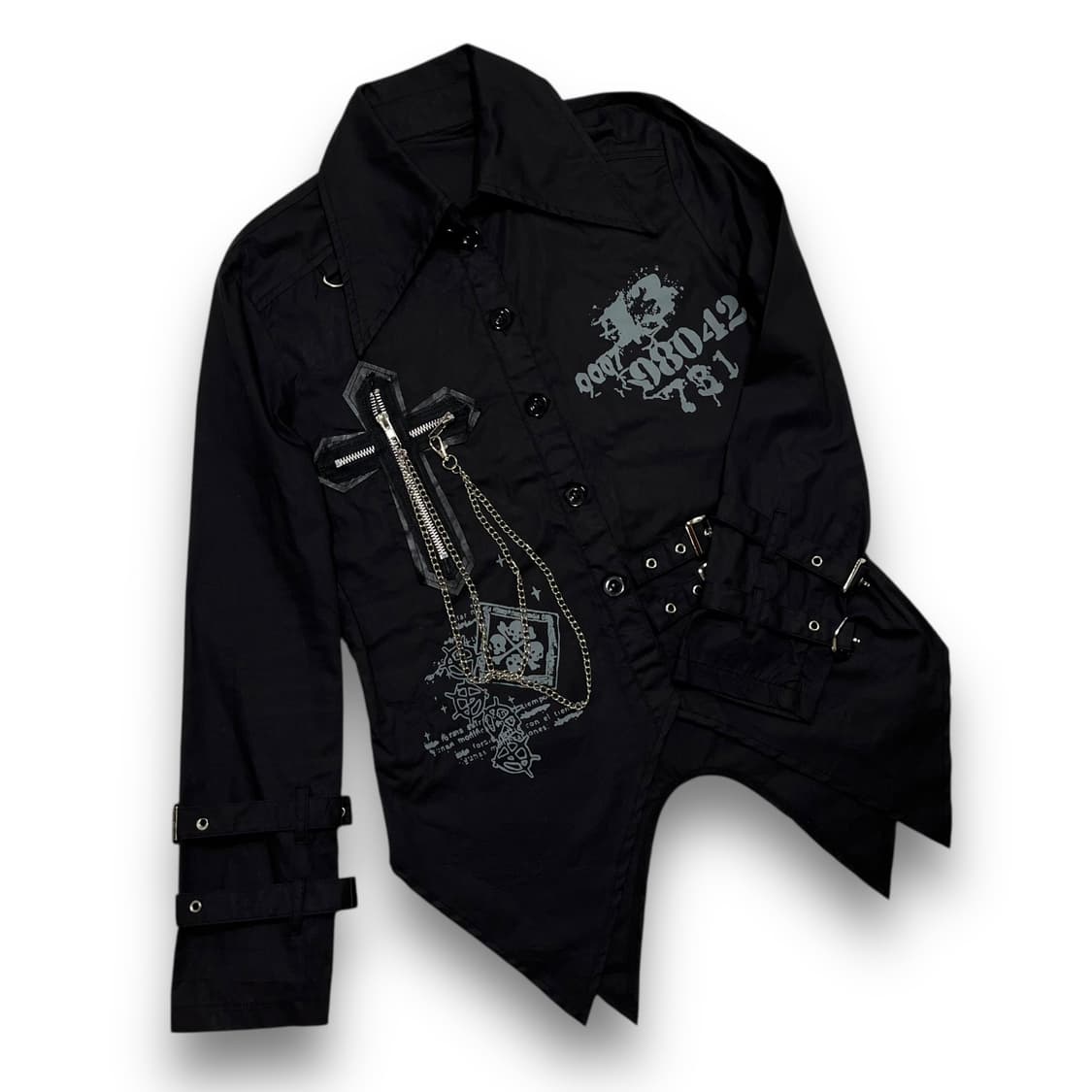ACDC RAG Punk bondage chain Dark shirt 상품이미지1