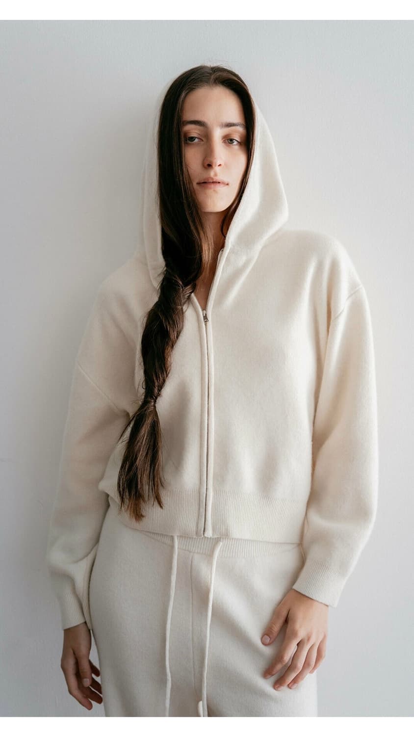 [새상품] 페블엠 후드 니트 집업 PEBBLEM 상품이미지2