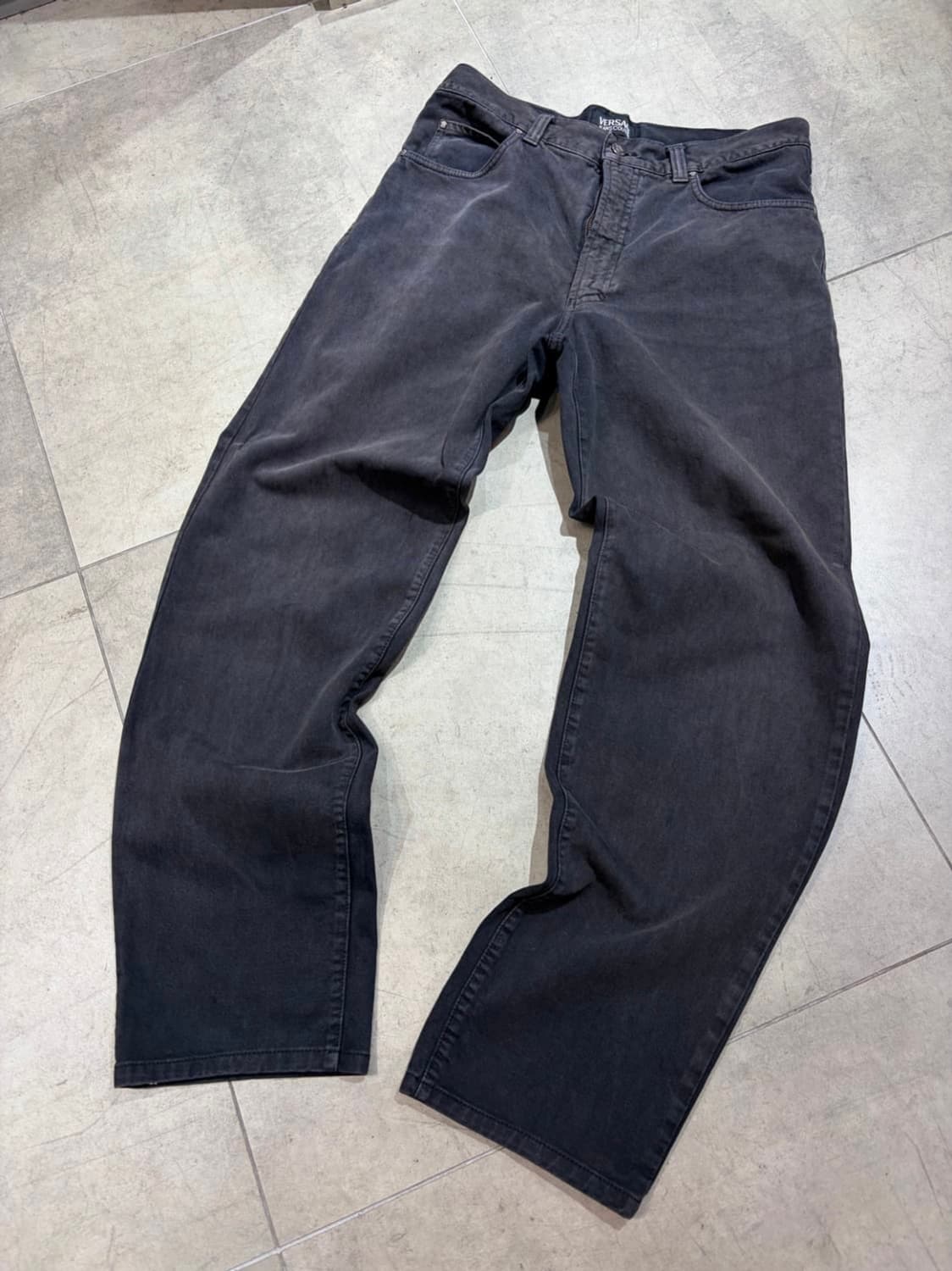 00s 베르사체 versace jeans couture 흑청 데님팬츠 상품이미지2