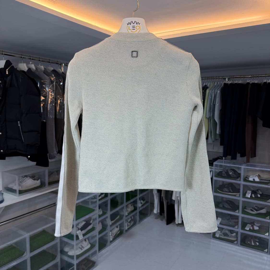 [리오브] 우영미 리브드 니트 집업 상품이미지2