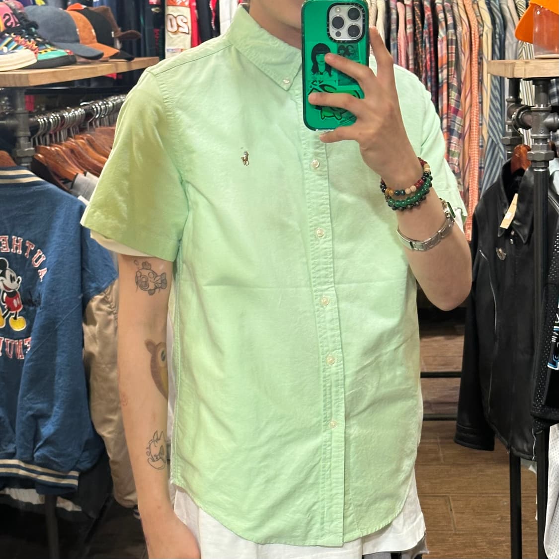 [HI] 폴로 랄프로렌 반팔셔츠 그린 상품이미지4