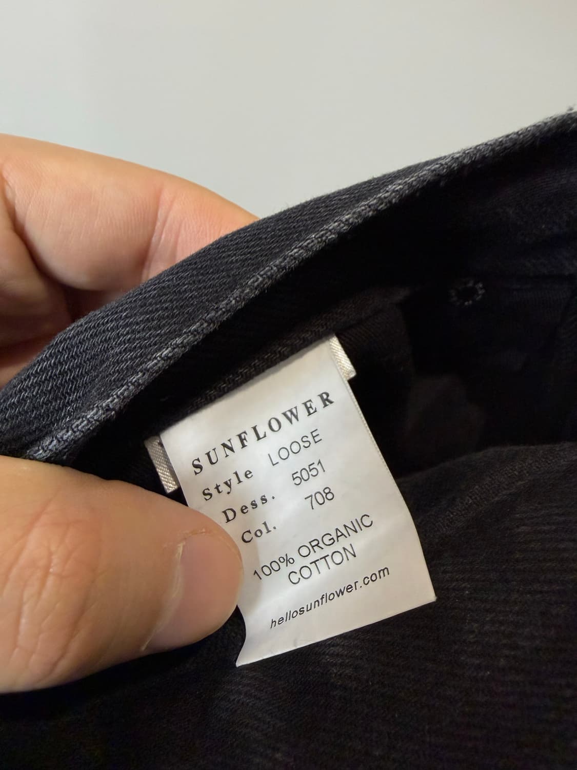 (31) Sunflower 선플라워 루즈핏 흑청 데님팬츠  상품이미지5