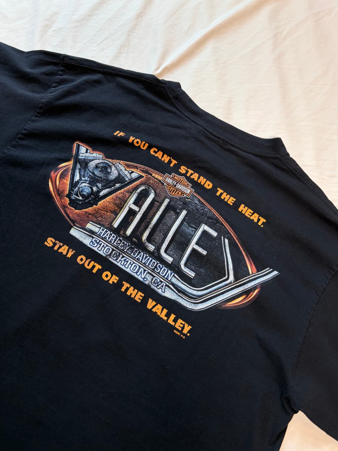 XL) 할리 데이비슨 Made in USA 2007 반팔 티셔츠 블랙 상품이미지1