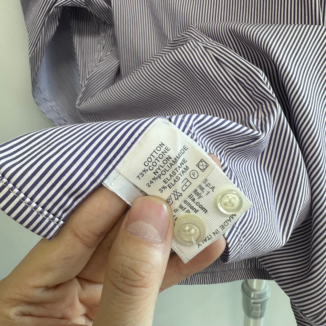 프레드페리 이태리판 로고 스트라이프 셔츠 상품이미지5