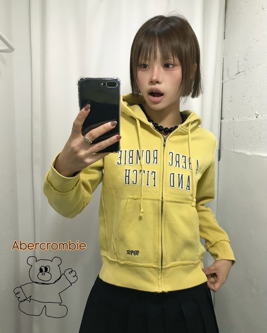 🐣아베크롬비 옐로우 후드 집업 코디 🐣 상품이미지1