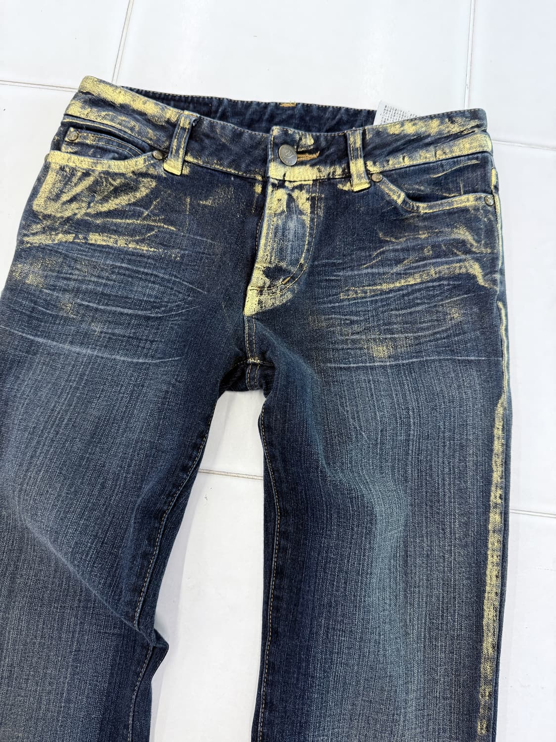 metallic gold paint jeans 상품이미지2