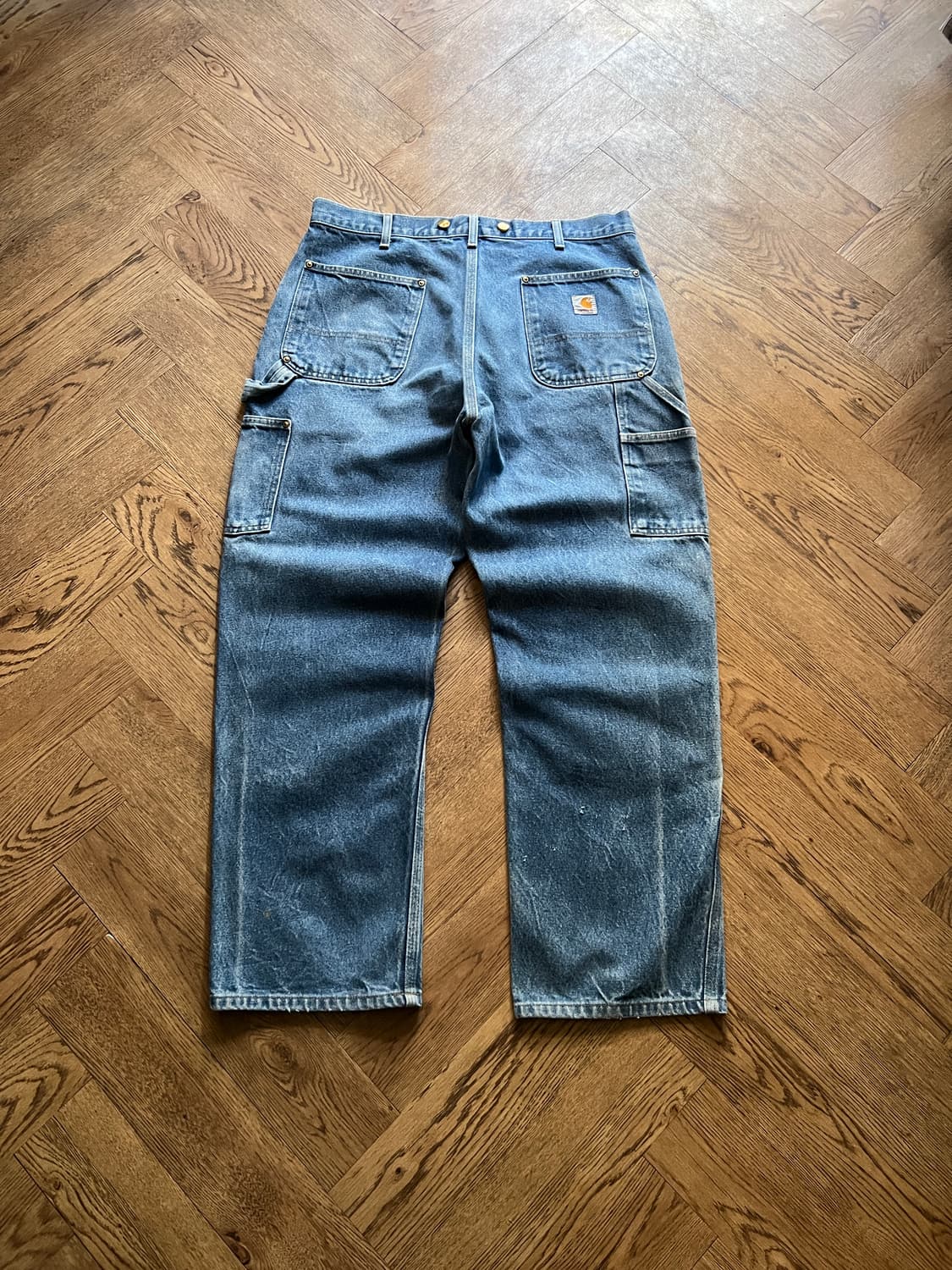 [36]칼하트 USA 빈티지 페이딩 더블니 워크 데님 팬츠 상품이미지2