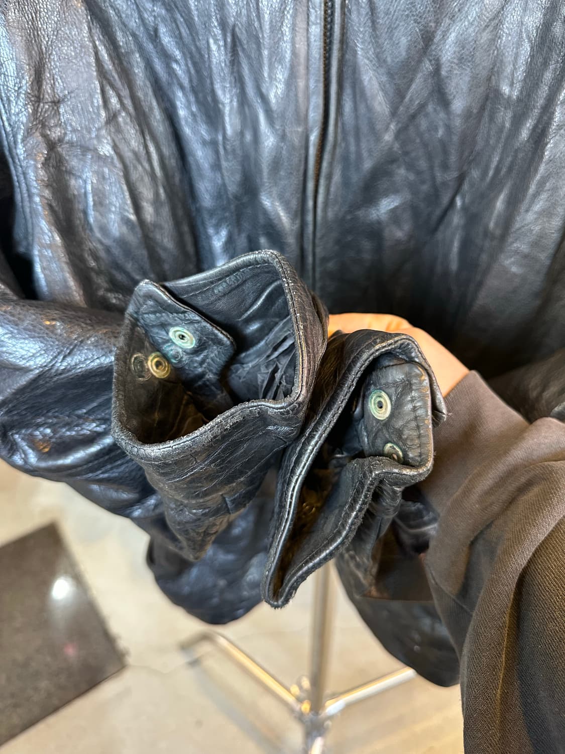 헤비 리얼 레더 플라이트 가죽 자켓 상품이미지5