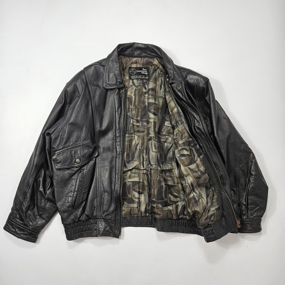 THELEATHER SHOP 빈티지 소가죽 봄버 자켓 XXL 상품이미지5