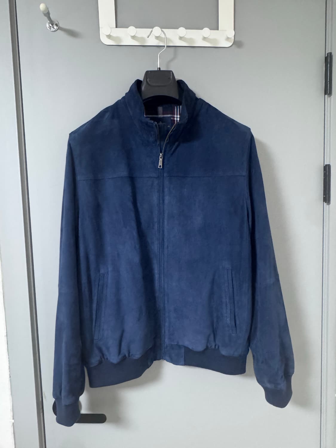 브룩스브라더스 네이비 스웨이드 블루종 봄버자켓 상품이미지1