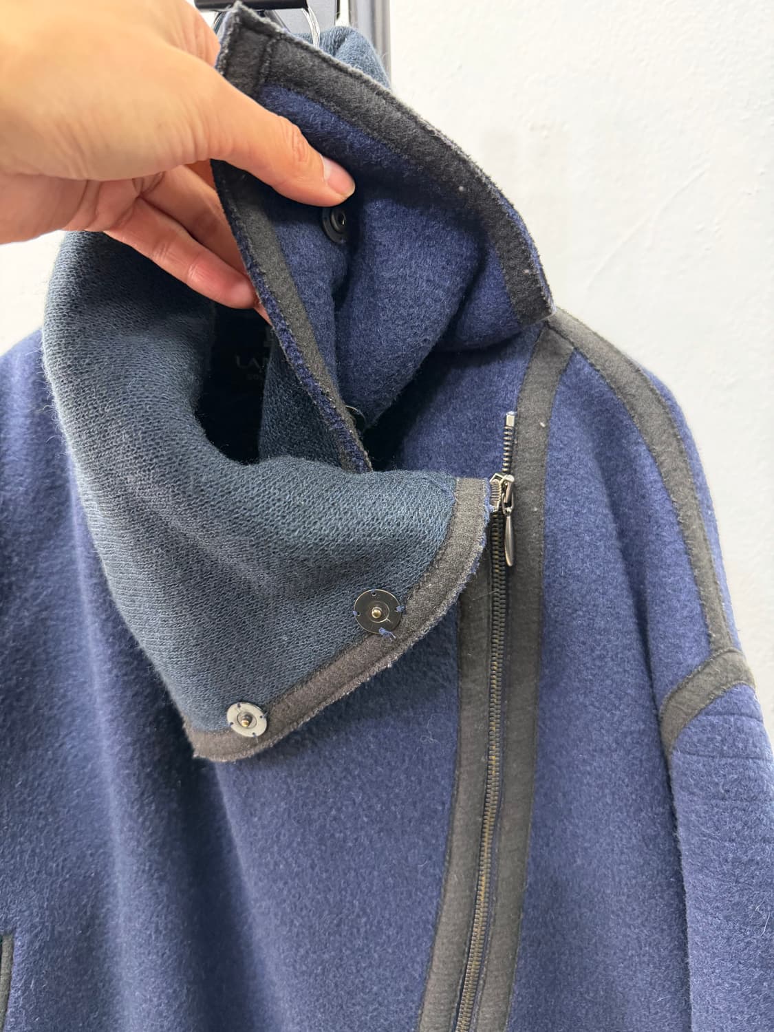 정품) 랑방 한섬 오버사이즈 터트넥 코트 82 상품이미지4