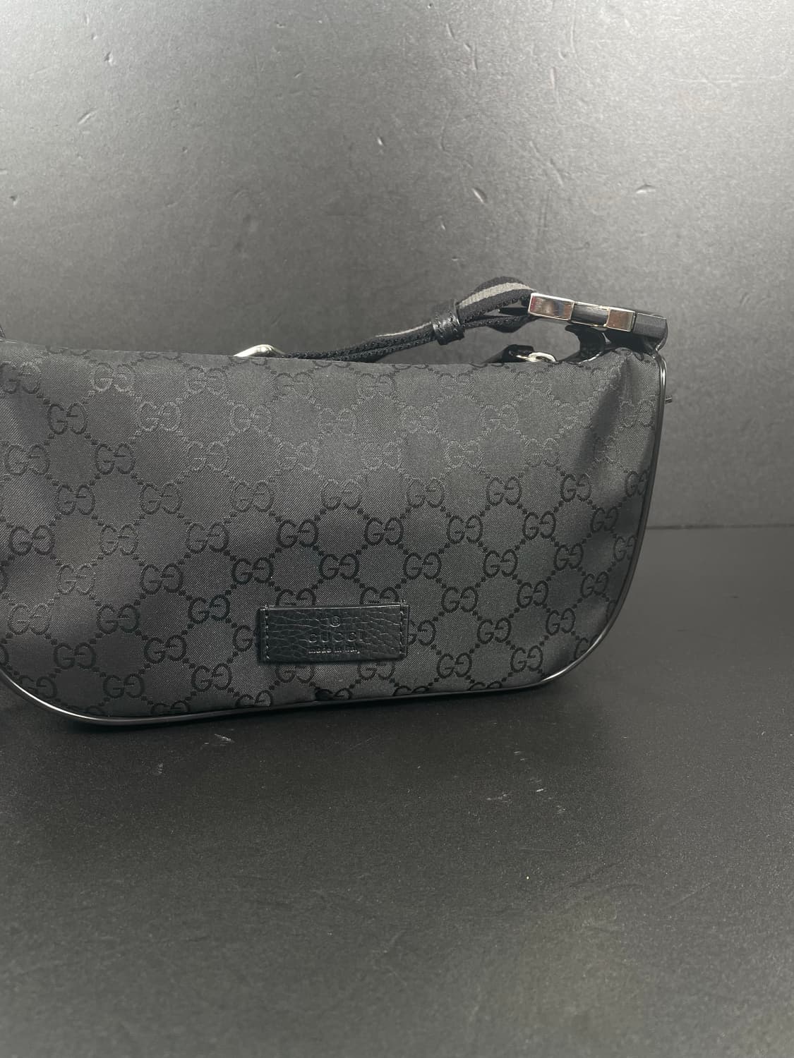 GUCCI 구찌 GG 패브릭 바이크 밸트백 한국 명품 감정원 정품인증 상품이미지7