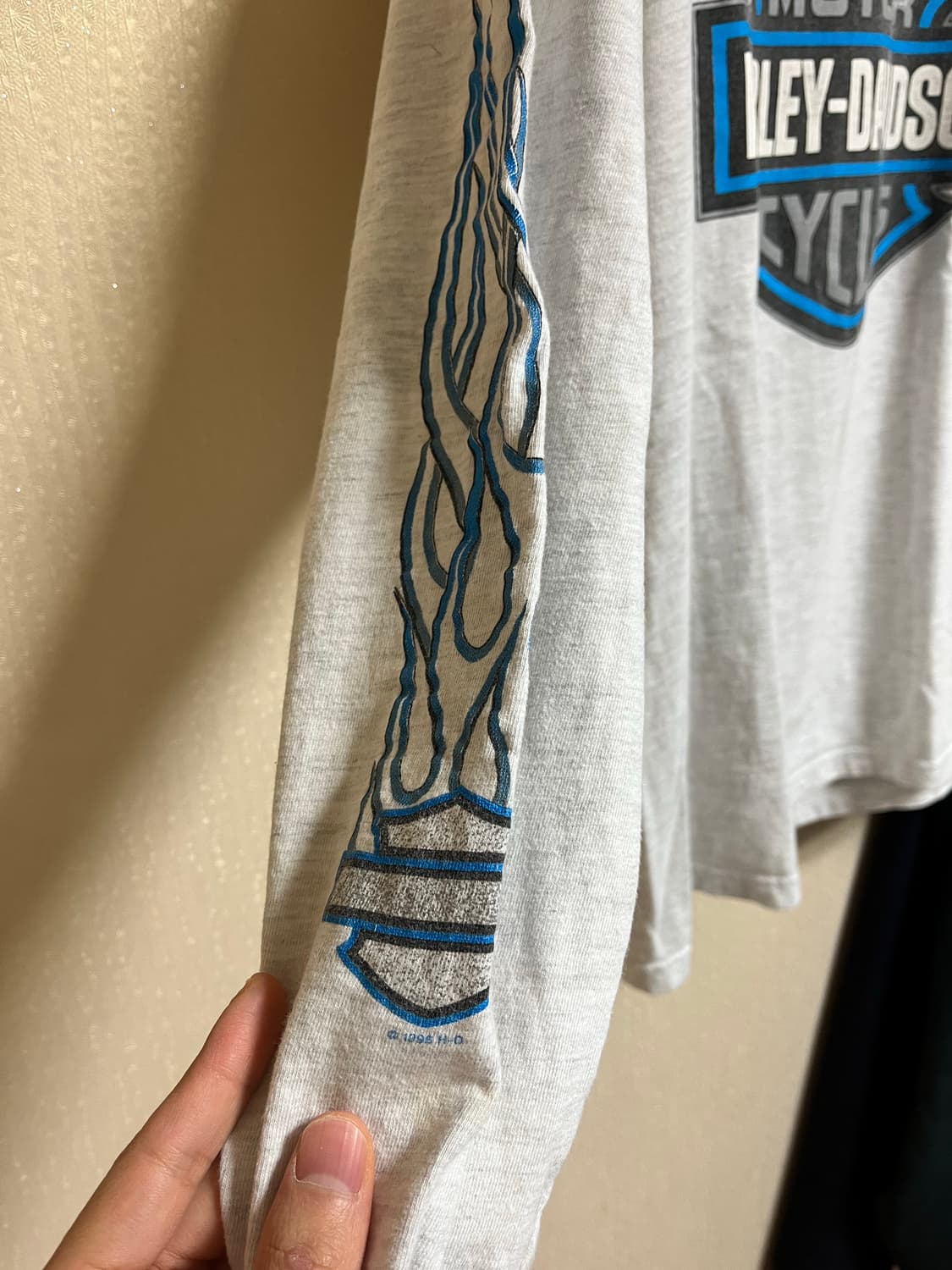 (크리스티안스타크 착용) 1996 할리데이비슨 플레임 롱슬리브 M 판매 상품이미지4