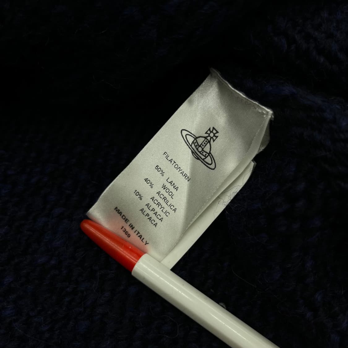 비비안웨스트우드 언발란스 네이비 버튼 울 니트 가디건 S 상품이미지7