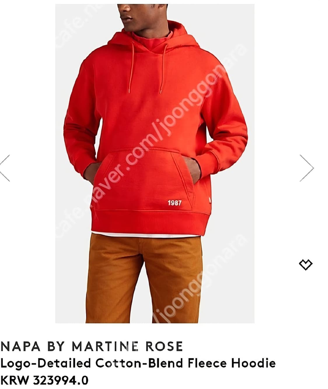 MARTIN ROSE 나파피리 바이 마틴로스 후드 레드 XL 상품이미지4