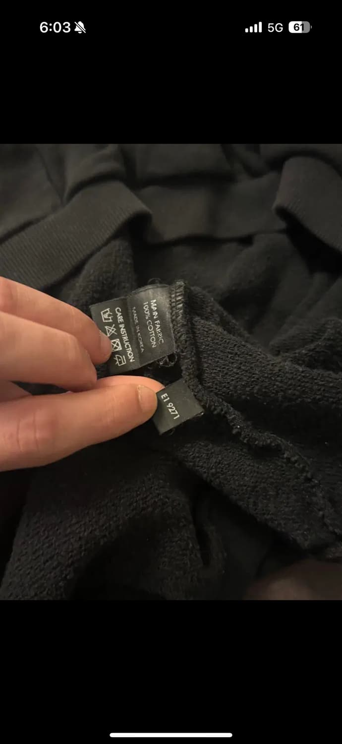 피스마이너스원 초판로고후드(블랙)os 상품이미지2