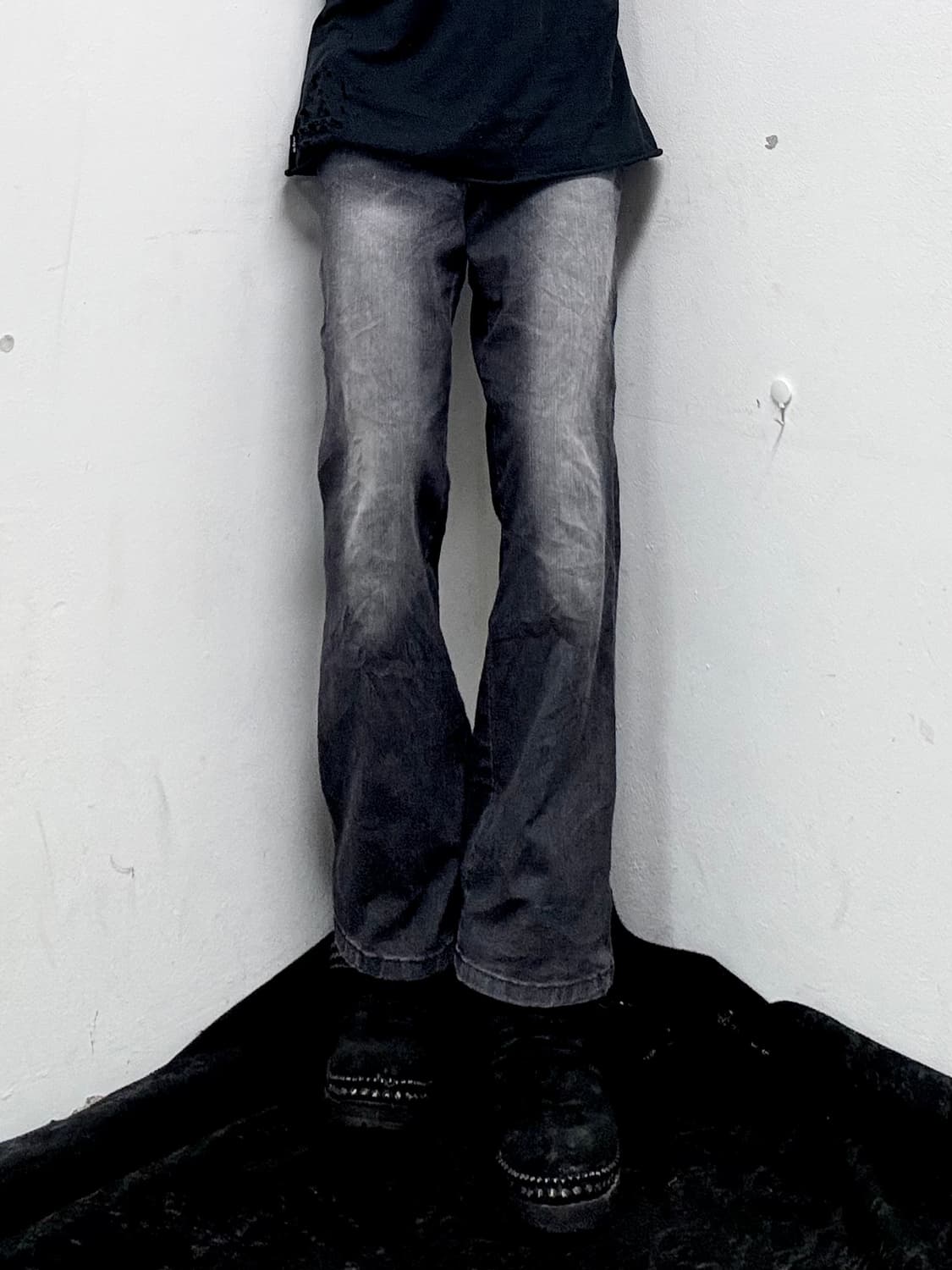 “MASAKI MATSUSHIMA” Y2K Black Washed Boo 상품이미지7