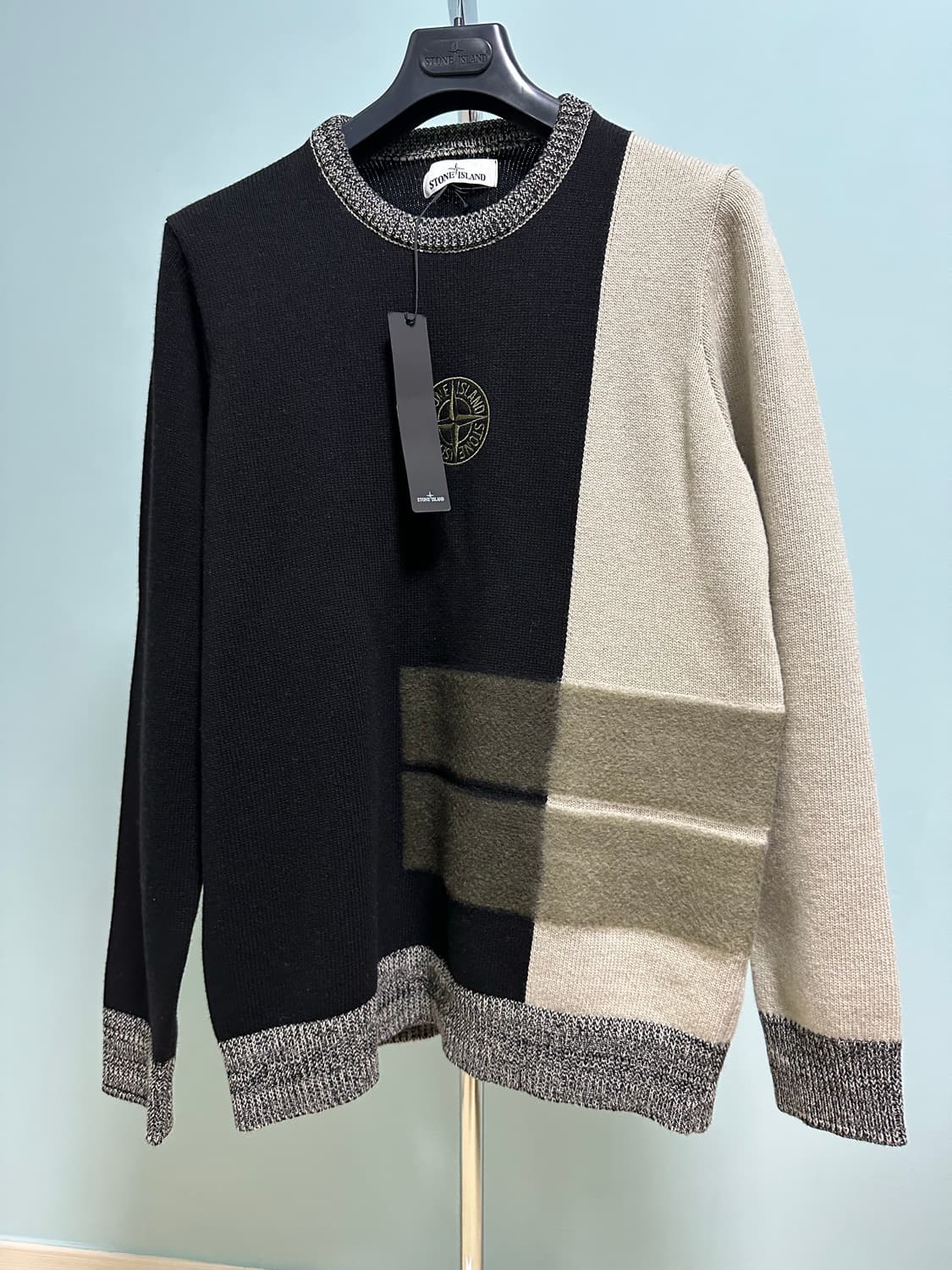 스톤아일랜드 컬러블럭 니트 (새상품) XL 상품이미지2