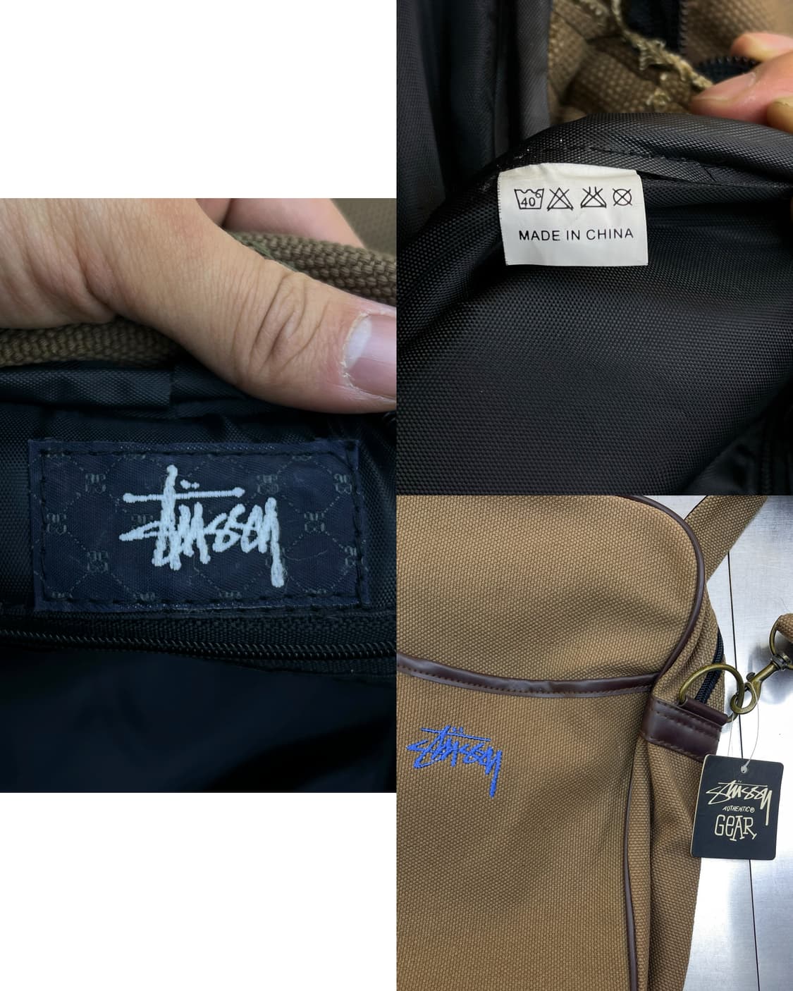 스투시 스탁 로고 캔버스 크로스백 상품이미지6