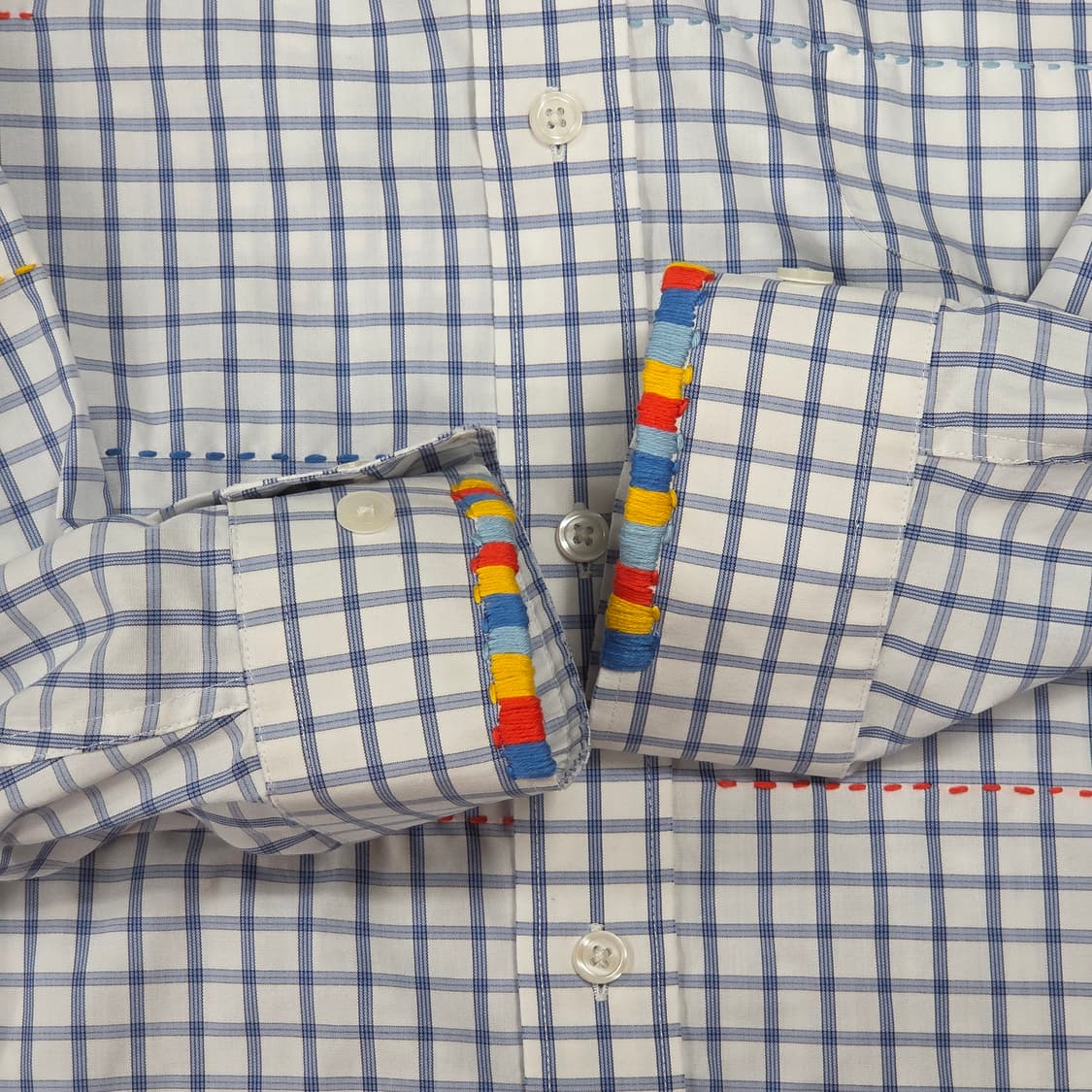멀티컬러 스티치 체크셔츠 상품이미지6